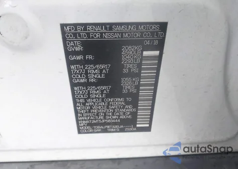 2018 Nissan Rogue S from USA, damaged, VIN KNMAT2MT5JP583444